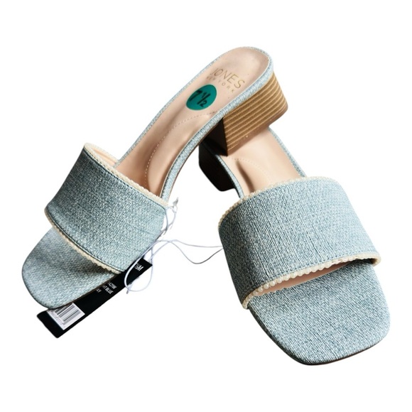 Jones New York Blue Denim Mules 7.5 - Picture 4 of 6